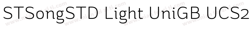 STSongSTD Light UniGB UCS2 Httf字体转换